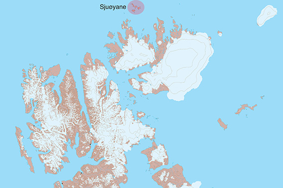 Sjuøyane, Svalbard: map