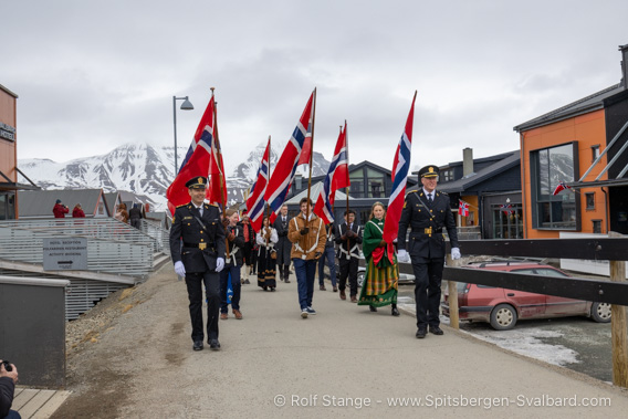 Norwegian flags, Longyearbyen