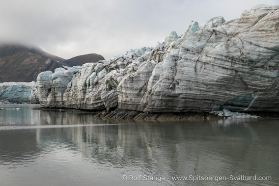 Retreating glacier front of Esmarkbreen