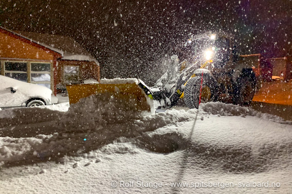 Snøstorm, Longyearbyen