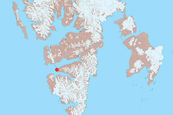 Gåsberget, Midterhuken. Kart