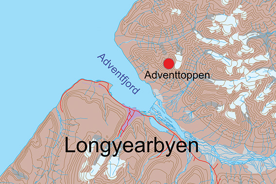 Adventfjord, Karte