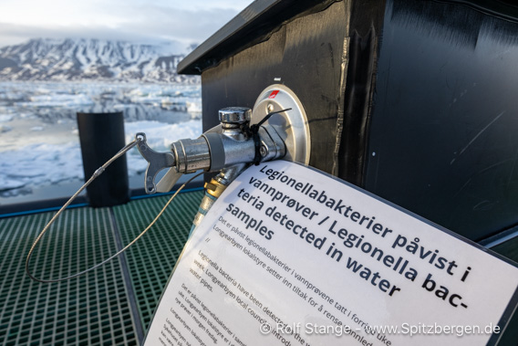 Legionella-Hinweis, Hafen, Longyearbyen