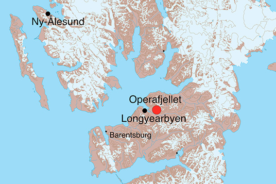 Operafjellet, Bassen: Karte