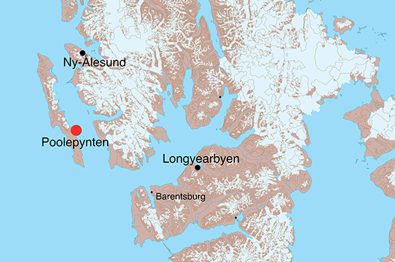 Poolepynten, Prins Karls Forland (kart)