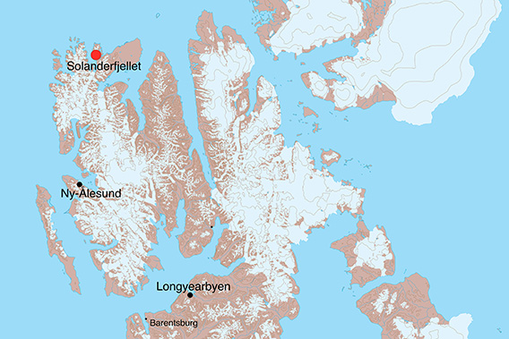Solanderfjellet, kart